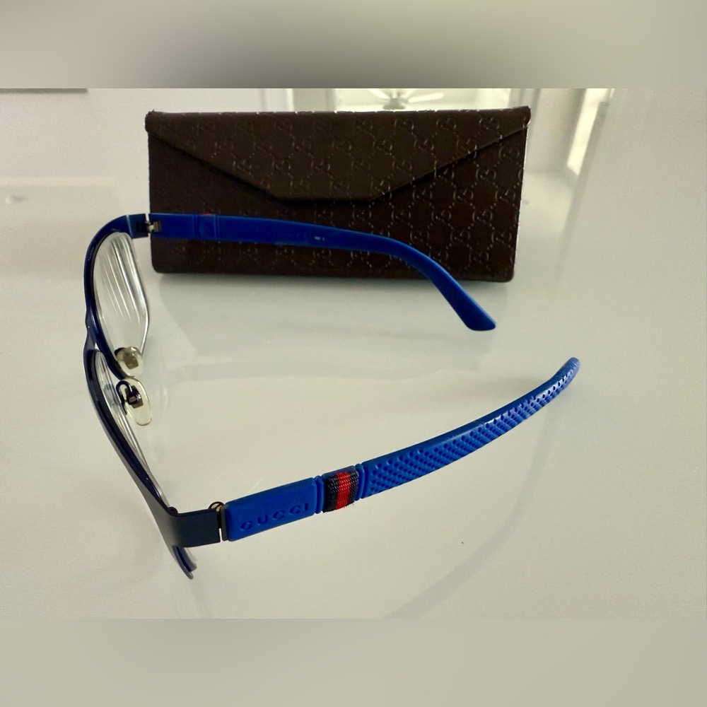 Gucci Black and Blue Glasses - GG2247/S 4VDKM 56 17 140 - Unisex - With OG Case - Picture 3 of 9
